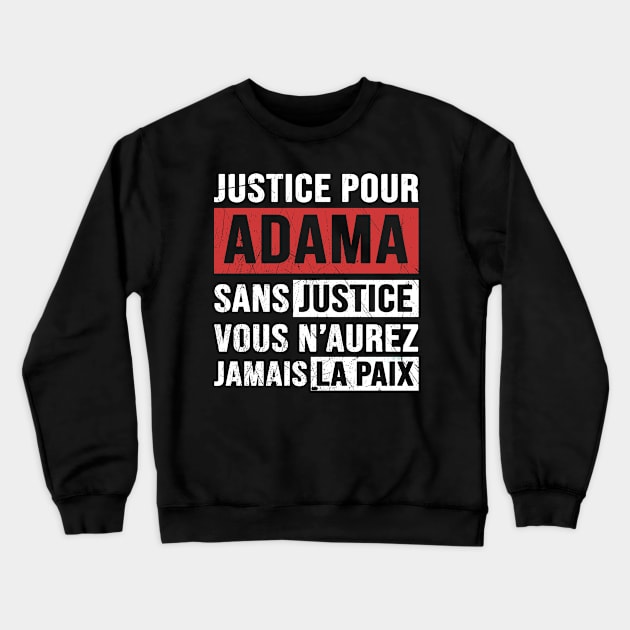 Justice Pour ADAMA Crewneck Sweatshirt by CF.LAB.DESIGN